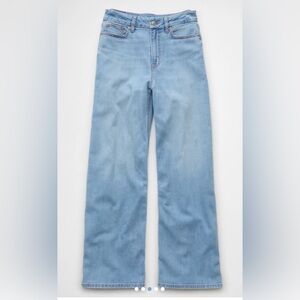 American Eagle Outfitters Light Blue Curvy Super High Rise Baggy Wide Leg Jeans